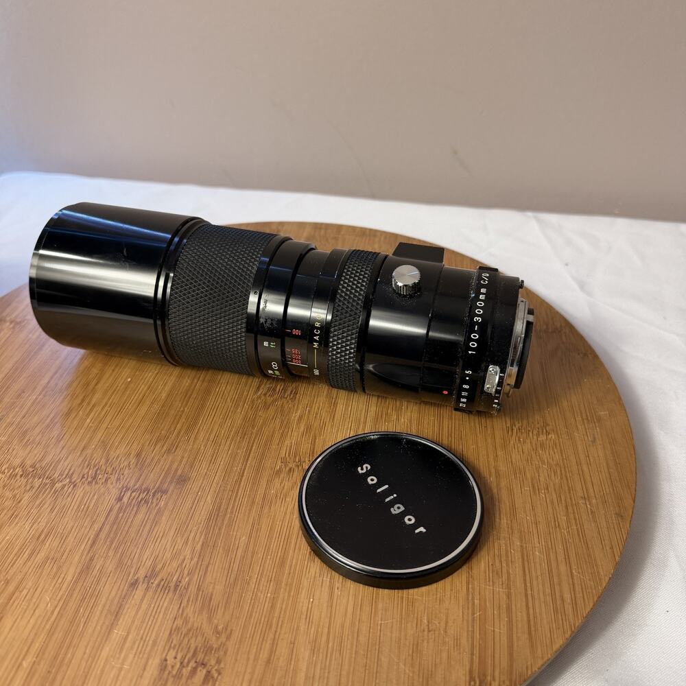 Soligor Vtg, 100-300mm F5 Zoom Lens: UV, Nikon Mount, Case, Japan, Excellent